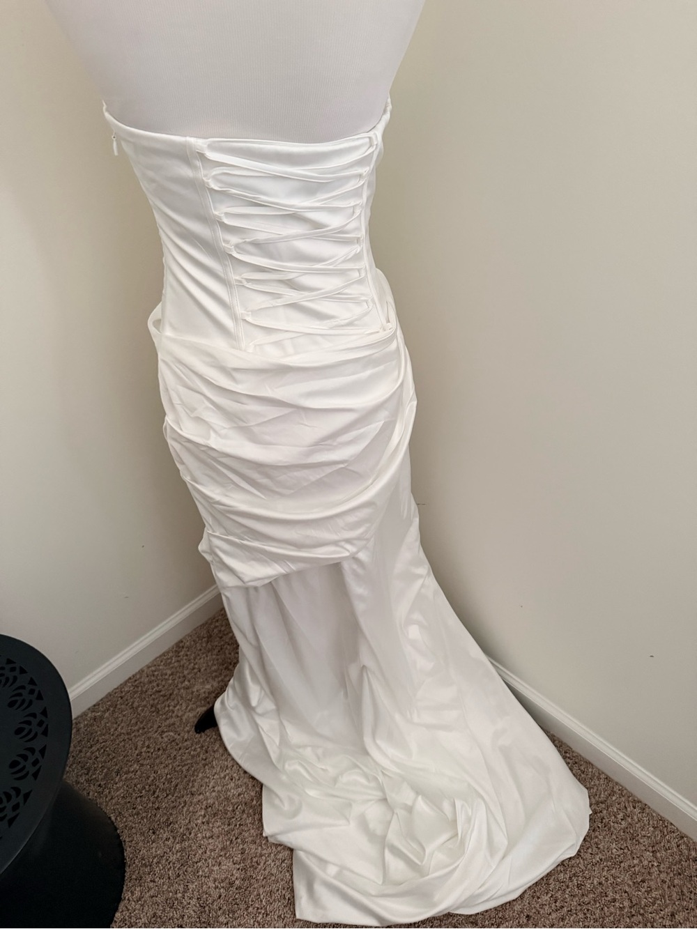 NWT Babyboo Kensington Satin Bridal Maxi Long Dress Ivory Dress Size Women’s M - Picture 5 of 7
